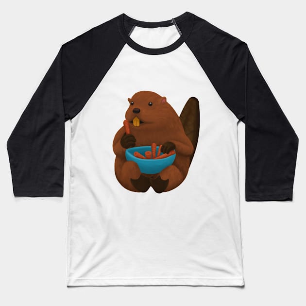 Beaver Eating Baseball T-Shirt by Isigh's Casserole